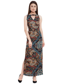 Kazo - Multi-Colour Soleha Side Slit Maxi