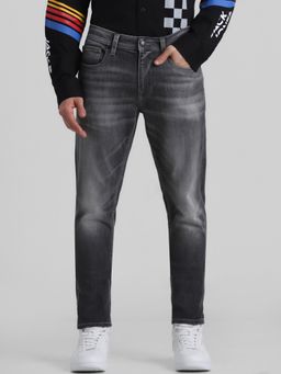 Jack & Jones - Grey Brak Slim Fit Low Rise Stretch Jeans