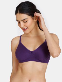Zivame - Beautiful Basics Double Layered Non Wired 3-4Th Coverage Backless Bra - Crown Jewel