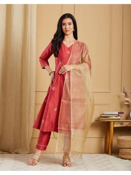 Fabindia - Women Beige Silk Dupatta
