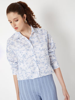 max - Women's Cream Embroidered Shirt