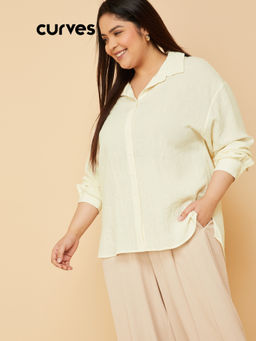 max - Women's Cream Textured Shirt