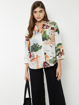 max - Women's Multi-Color Printed Shirt