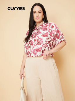 max - Women's Brown Printed Regular Fit Shirt