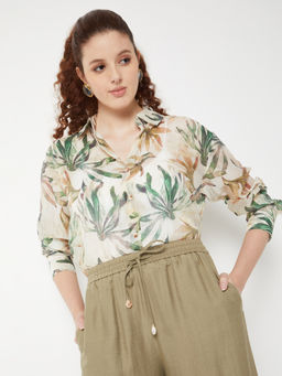 max - Women's Multi-Color Printed Oversized Shirt