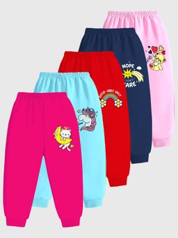 Kuchipoo - Regular Fit Baby Girls Multi-Colour Joggers