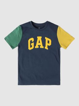 GAP - Unisex Navy Blue Colorblock T-Shirt