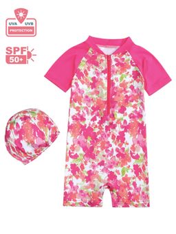 Aqua Like U - Pink Swimwear with Cap