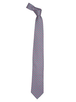 The Tie Hub - Gray Seahorse Italian Silk Necktie