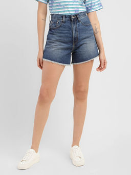 Levi's - Womens High Rise Medium Indigo Loose Fit Shorts