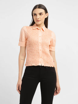 Levi's - Womens Solid Collar Neck Shirt