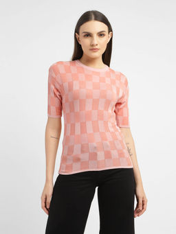 Levi's - Womens Checkered Crew Neck T-Shirt