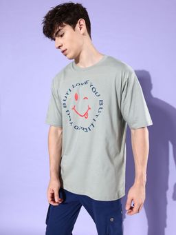 DILLINGER - Grey Graphic Oversized T Shirt