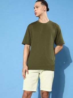 DILLINGER - Olive Graphic Oversized T Shirt