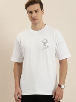 DILLINGER - White Typography Oversized T Shirt