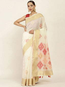 Soch - Woven Design Art Silk Saree with Unstitched Blouse