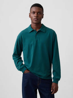 GAP - Men's Solid Relaxed Polo T-Shirt