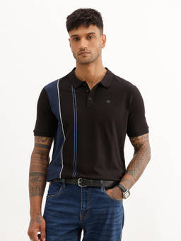 WROGN - Regular Fit Cut And Sew Polo T-Shirt