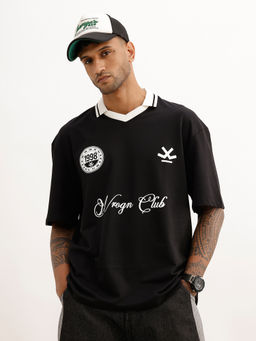 WROGN - Oversized Placement Printed Polo T-Shirt