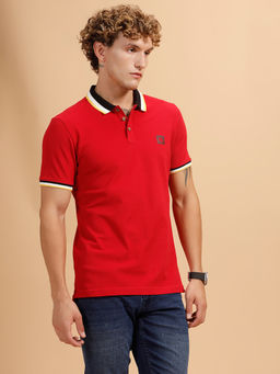 WROGN - Contrast Collar Slim Fit Polo T-Shirt