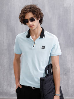 WROGN - Contrast Collar Tipping Polo T-Shirt