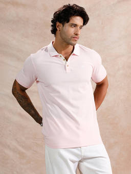 WROGN - Striped Collar Slim Fit Polo T-Shirt