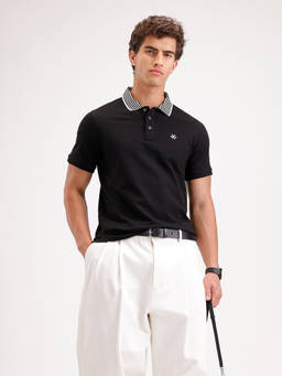 WROGN - Regular Fit Contrast Collar Polo T-Shirt