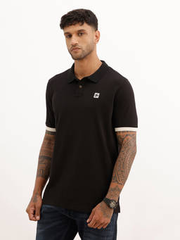 WROGN - Slim Fit Contrast Sleeve Polo T-Shirt