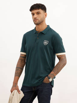 WROGN - Regular Fit Contrast Sleeve Polo T-Shirt
