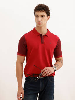 WROGN - Slim Fit Panel Colorblock Polo T-Shirt