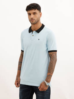 WROGN - Slim Fit Contrast Sleeve Polo T-Shirt