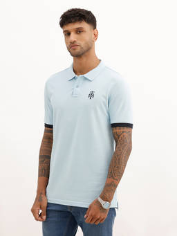 WROGN - Slim Fit Contrast Sleeve Polo T-Shirt