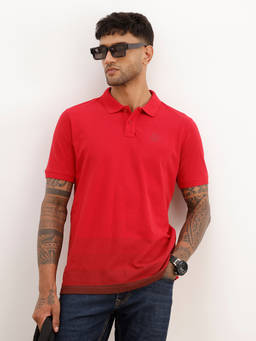 WROGN - Regular Fit Gradient Printed Polo T-Shirt