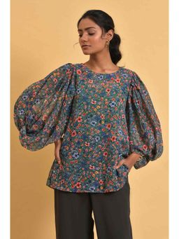 W - Green Floral Top