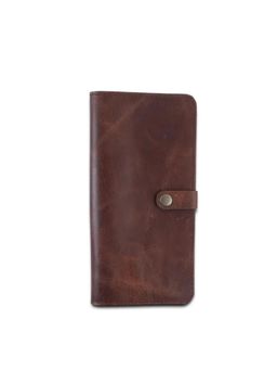 Strutt - Unisex Tan Leather Travel Organizer Wallet for Passport and Cards (Medium)