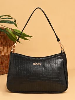 ROCIA - By Regal Black Women Croco Shoulder Bag