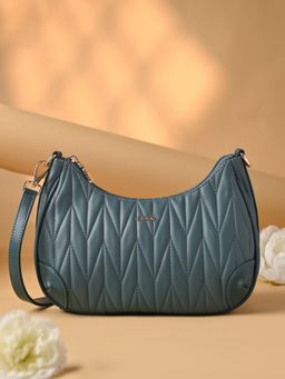 ROCIA - By Regal Green Women Quilted Shoulder Bag with Detachable Strap