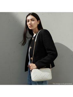 Fastrack - White Stitchplay Sling Bag for Women