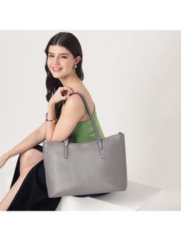 Fastrack - Grey Pebble Play Laptop Tote Bag for Women Fits Upto 15 Laptop