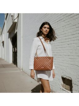 Fastrack - Quiltplay Shoulder Bag-Tan