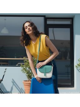 Fastrack - Ruffleplay Green Sling Bag for Women