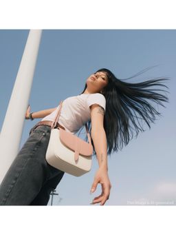 Fastrack - Ruffleplay Pink Sling Bag for Women