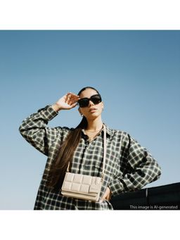 Fastrack - Off White Puffcharm Sling Bag for Women