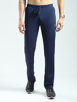 Rock.it - Navy Blue Solid Regular Fit Trackpant