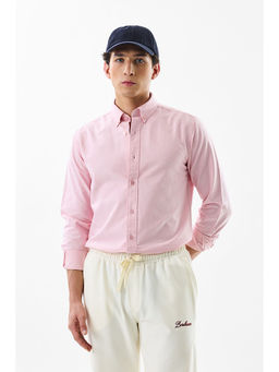 Snitch - Pink Solid Regular Fit Shirt