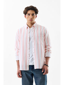 Snitch - Pink Stripes Regular Fit Shirt