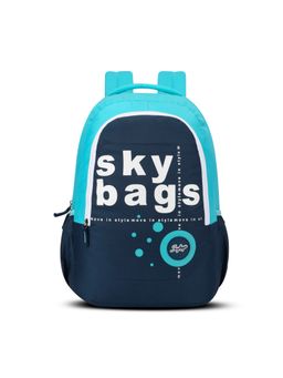 Skybags - Zippy 01 34L Typographic School Backpack for Kids with - Boys & Girls (Teal) (4-5 Years)