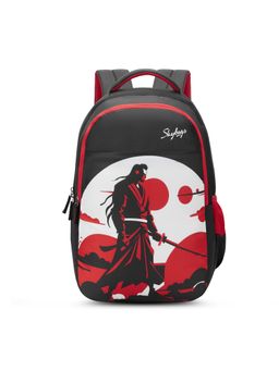Skybags - Kyro 01 Samurai 28L School Backpack for Kids - Boys & Girls (Red & Black) (4-5 Years)
