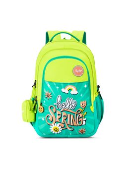 Skybags - Spring 01 37L Typographic School Backpack for Kids - Girls (Lime) (8-9 Years)