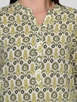 MAYSIXTY - Rayon Green Printed Co-Ord (Set of 2)